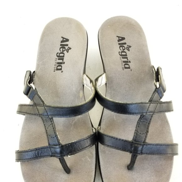 Alegria Womens  Sandals Hul-101 Black Strappy  Sho - Picture 5 of 7